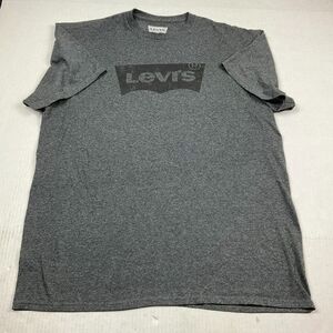 Levi Strauss & Co Mens Logo T-Shirt Gray Short Sleeve Basic Casual Tee L Large